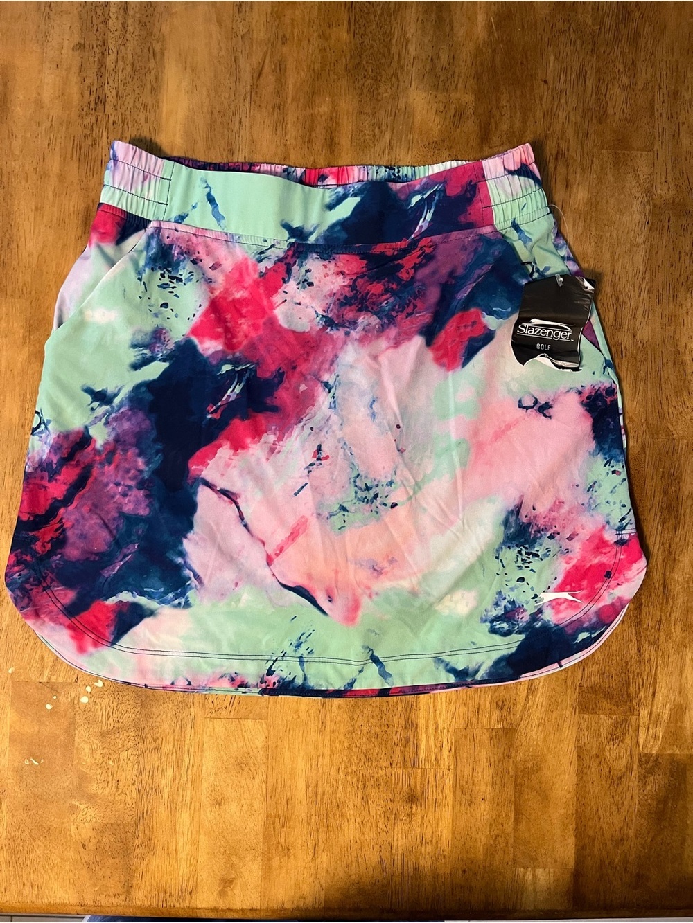 Slazenger Multicolor Watercolor Circle Skort - Pink, Navy & Mint